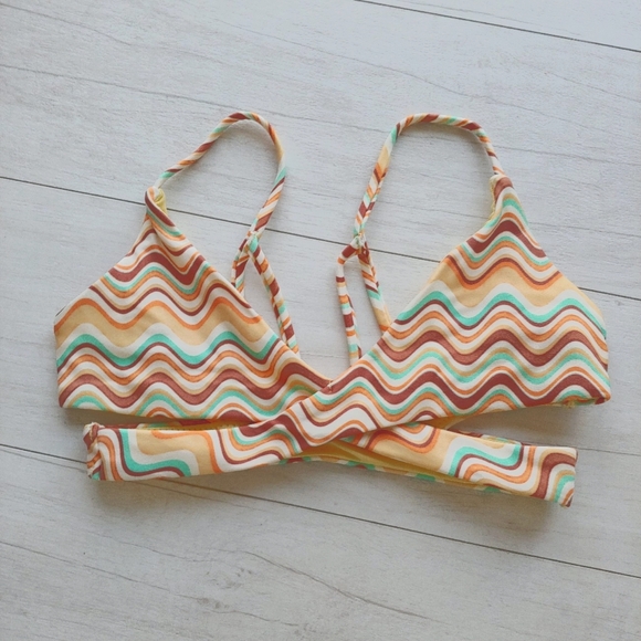 O'Neill NEW Lagoon Stripe Warp Top Bikini Set - Picture 6 of 15